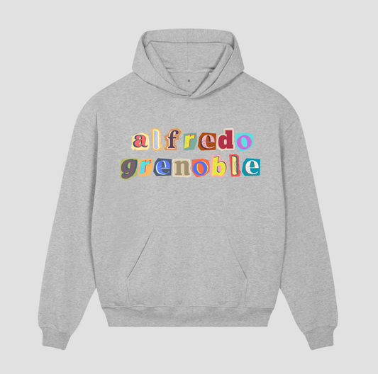 Grey Colorful Hoodie
